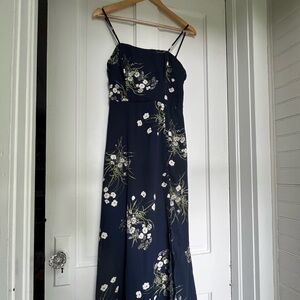 Floral Navy Maxi Dress - super sexy flirty fun